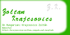 zoltan krajcsovics business card